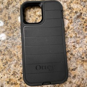 Black Defender Pro Otterbox for IPhone 12